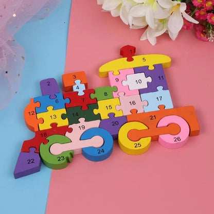 2 in 1 Animal Puzzle | Wooden Jigsaw Puzzle for Kids | Learn Alphabets and Puzzles | 1 PC