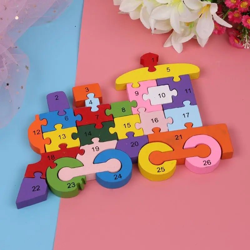 2 in 1 Animal Puzzle | Wooden Jigsaw Puzzle for Kids | Learn Alphabets and Puzzles | 1 PC