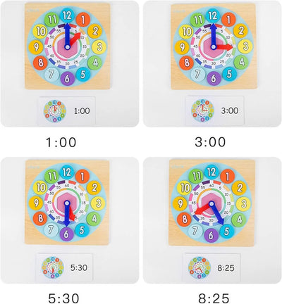 Rompecabezas de reloj digital con preguntas y respuestas 2 en 1