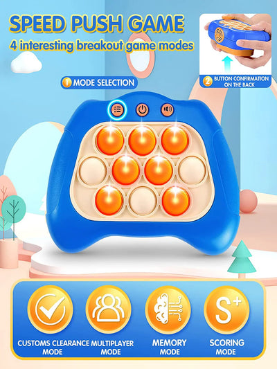 Fidtoy Pop It Game Console – Handheld Light Up Sensory Toy for Kids 3+