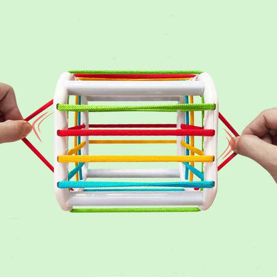 Fidtoy Baby Shape Sorter Cube Toy Montessori Sensory Sorting Box for Toddlers Fine Motor Skills Learning Toy Early Development Travel Quiet Toy Gift
