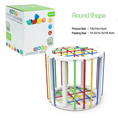 Fidtoy Baby Shape Sorter Cube Toy Montessori Sensory Sorting Box for Toddlers Fine Motor Skills Learning Toy Early Development Travel Quiet Toy Gift