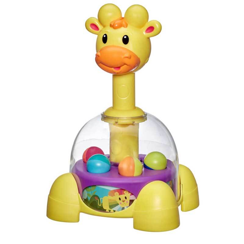 Fidtoy Giraffe Spinning & Popping Toy for Toddlers | Educational Hand-Eye Coordination | Quiet Play & Sensory Learning