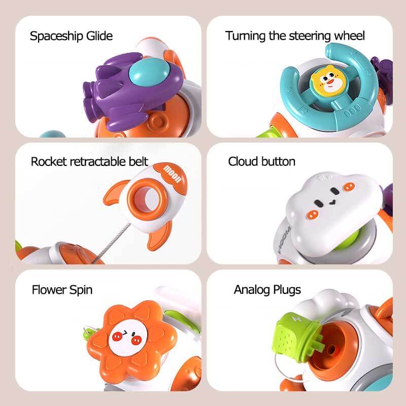 Fidtoy Montessori Busy Cube for Toddlers 1-3 – Interactive Sensory Toy for Quiet Time, Travel & Early Learning