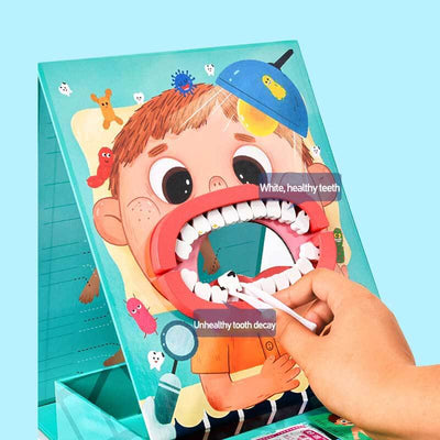 Fidtoy Wooden Doctor Playset 18 PCS Pretend Play Medical Toy