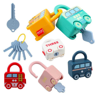 Fidtoy Montessori Number Matching Toy Cars for Toddlers Quiet Time Learning Toy for 1 2 3 Year Old Kids Travel Play Counting Game Fine Motor Skills Educational Toy
