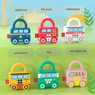 Fidtoy Montessori Number Matching Toy Cars for Toddlers Quiet Time Learning Toy for 1 2 3 Year Old Kids Travel Play Counting Game Fine Motor Skills Educational Toy