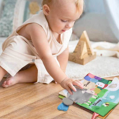 Fidtoy Baby Crinkle Cloth Books 6-Pack | Soft Interactive Sensory Learning Toy for Newborns 0-6 Months