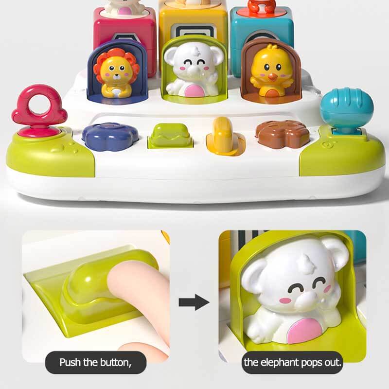 Fidtoy Wooden Rainbow Stacking Ring Tower for Toddlers Montessori Learning Toy for Quiet Time Home Play Color Sorting Fine Motor Skill Development
