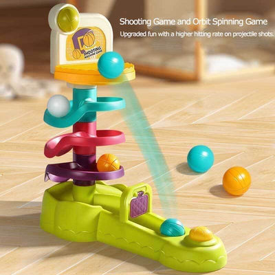 Fidtoy Jouet de Circuit à Billes en Bois pour Tout-petits | Kit de Construction STEM pour le Développement de la Motricité Fine et de la Logique