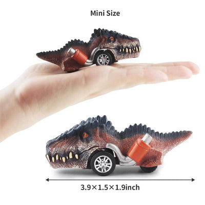 Fidtoy Voitures Jouets Dinosaures pour Enfants, Lot de Voitures à Friction, Jouets de Course pour Garçons de 3, 4, 5 Ans, Tout-petits, Coffret Cadeau de Dinosaures