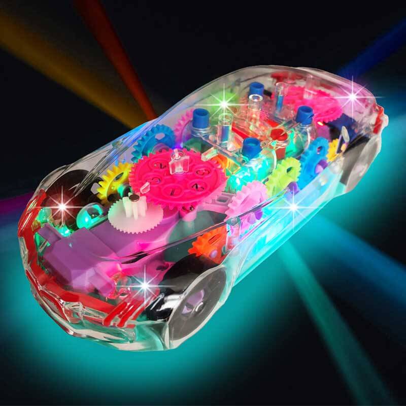 Fidtoy BrightDrive Bump & Go Musical Stunt Car – Interactive Self-Moving Toy for Toddlers