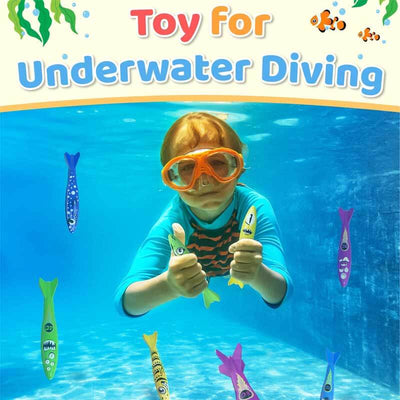 Fidtoy Underwater Diving Torpedo Pool Toys Set for Kids Swimming Fun