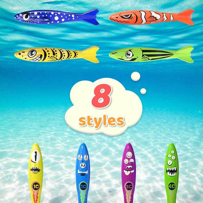 Fidtoy Underwater Diving Torpedo Pool Toys Set for Kids Swimming Fun