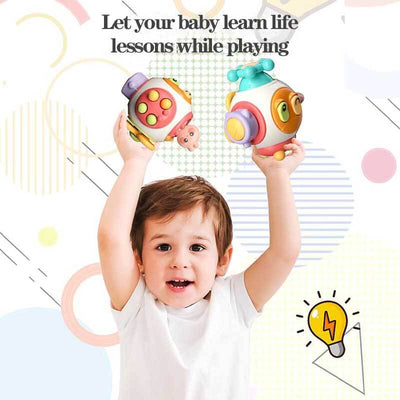 Fidtoy Montessori Busy Cube for Toddlers 1-3 – Interactive Sensory Toy for Quiet Time, Travel & Early Learning