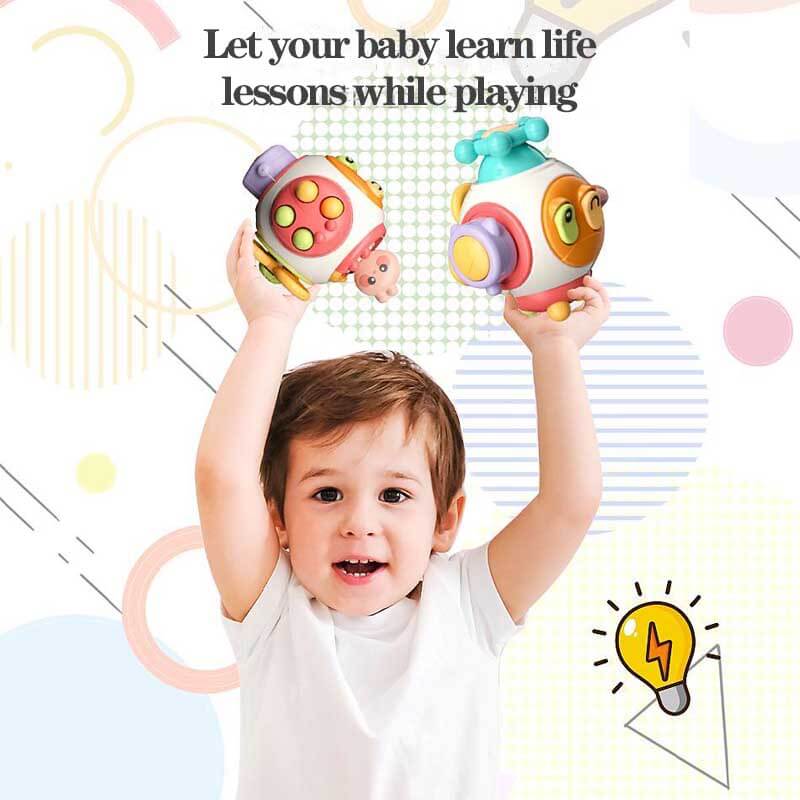 Fidtoy Montessori Busy Cube for Toddlers 1-3 – Interactive Sensory Toy for Quiet Time, Travel & Early Learning