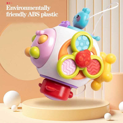 Fidtoy Montessori Busy Cube for Toddlers 1-3 – Interactive Sensory Toy for Quiet Time, Travel & Early Learning