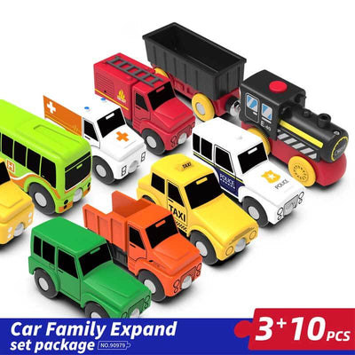 Fidtoy City Vehicle Set - Magnetic Train Set - Magnetic City Vehicle Set