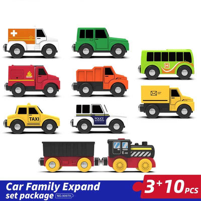 Fidtoy City Vehicle Set - Magnetic Train Set - Magnetic City Vehicle Set