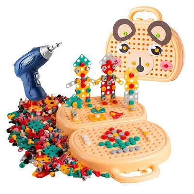 Fidtoy Creative Drilling and Screwdriver Toy Set for Kids | STEM & Fine Motor Skills