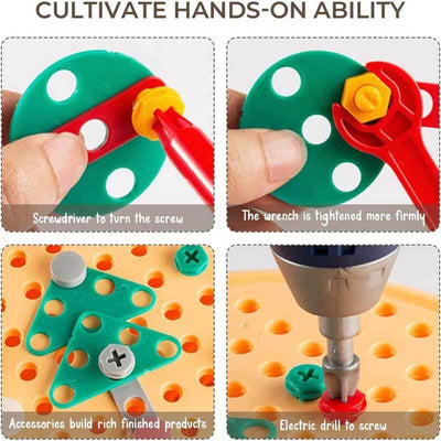 Fidtoy Creative Drilling and Screwdriver Toy Set for Kids | STEM & Fine Motor Skills