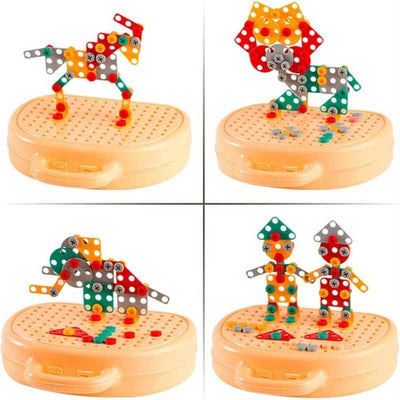 Fidtoy Creative Drilling and Screwdriver Toy Set for Kids | STEM & Fine Motor Skills