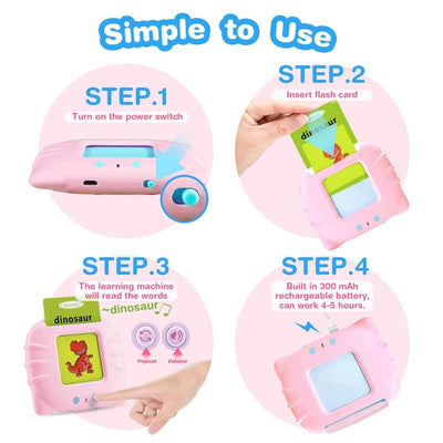 Jouet interactif Fidtoy avec cartes flash parlantes pour les tout-petits