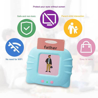 Jouet interactif Fidtoy avec cartes flash parlantes pour les tout-petits