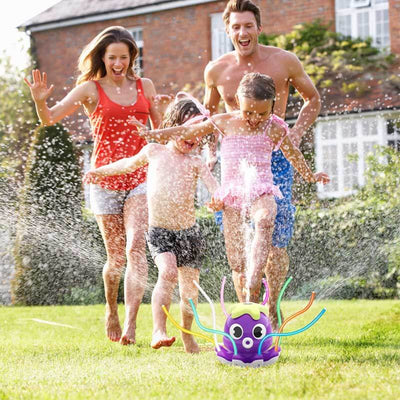 Fidtoy Octopus Water Sprinkler for Kids Backyard Summer Outdoor Water Toy with 360° Spray Fun Lawn Cooling Play for Toddlers Children Family Use