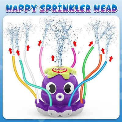 Fidtoy Octopus Water Sprinkler for Kids Backyard Summer Outdoor Water Toy with 360° Spray Fun Lawn Cooling Play for Toddlers Children Family Use