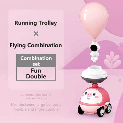 Fidtoy Voiture à Ballon pour Enfants 1-5 ans | Apprentissage STEM & Course et Vol Double Mode