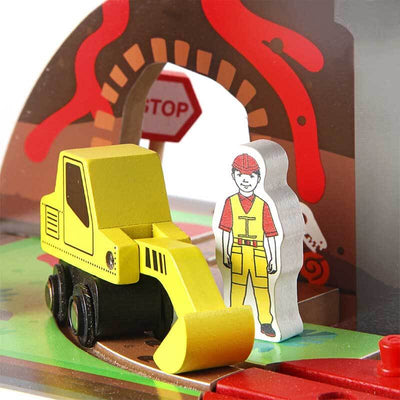 Juego de tren de dinosaurios Fidtoy, juego de 5 piezas con tren móvil y dinosaurios