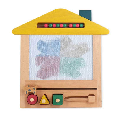 Fidtoy Wooden Magnetic Drawing Board for Kids 3+ Reusable Doodle Toy