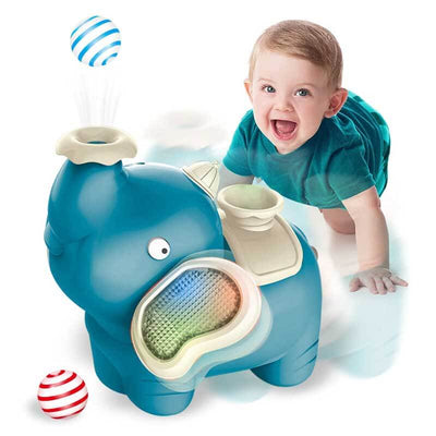 Product Title: Fidtoy Elephant Blowing Ball Walking Toy for Toddlers | Interactive Musical LED Toy