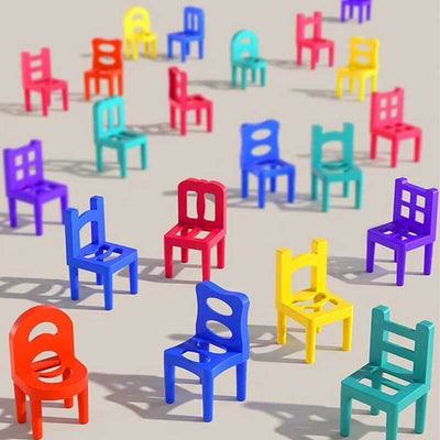 Fidtoy 96PCS Chair Stacking Game for Kids | Hand-Eye Coordination & Fine Motor Skills