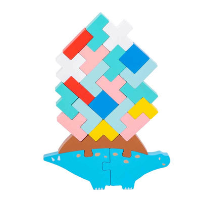 Fidtoy Jouet d'Équilibre en Bois, Blocs de Construction Tetris pour Enfants