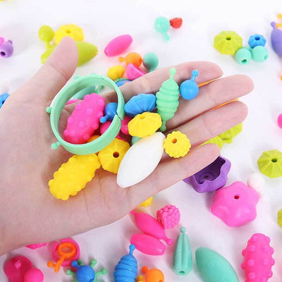 Kit de bijoux Fidtoy Pop Beads pour filles – Jouet créatif pour la fabrication de bracelets et de colliers
