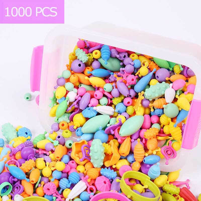 Kit de bijoux Fidtoy Pop Beads pour filles – Jouet créatif pour la fabrication de bracelets et de colliers