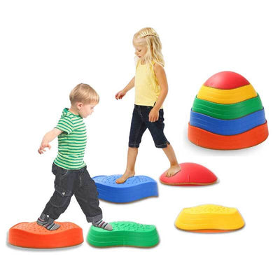 Fidtoy Balance Stepping Stones for Kids Indoor Outdoor Active Play Toy Coordination Training Obstacle Course Toy for 3 4 5 Year Old Kids