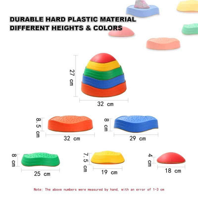 Fidtoy Balance Stepping Stones for Kids Indoor Outdoor Active Play Toy Coordination Training Obstacle Course Toy for 3 4 5 Year Old Kids