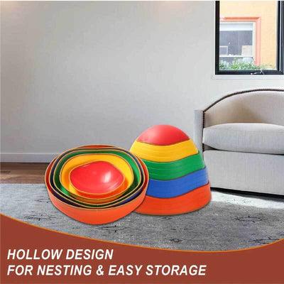 Fidtoy Balance Stepping Stones for Kids Indoor Outdoor Active Play Toy Coordination Training Obstacle Course Toy for 3 4 5 Year Old Kids