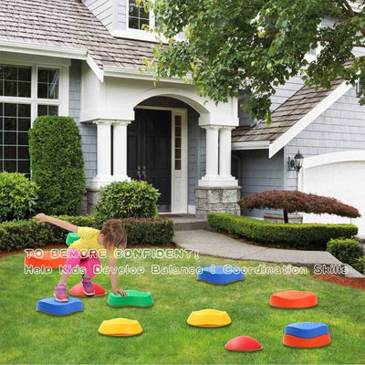 Fidtoy Balance Stepping Stones for Kids Indoor Outdoor Active Play Toy Coordination Training Obstacle Course Toy for 3 4 5 Year Old Kids