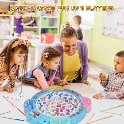 Fidtoy Fishing Game Toy Set Rotating Board Multiplayer Kids Game