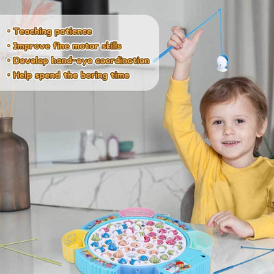 Fidtoy Fishing Game Toy Set Rotating Board Multiplayer Kids Game