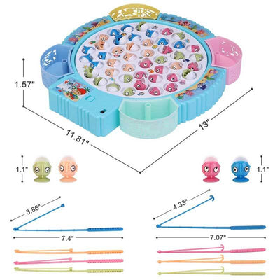 Fidtoy Fishing Game Toy Set Rotating Board Multiplayer Kids Game