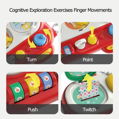 Juguete Montessori Fidtoy Busy – Cubo de actividades sensoriales interactivo para bebés y niños pequeños