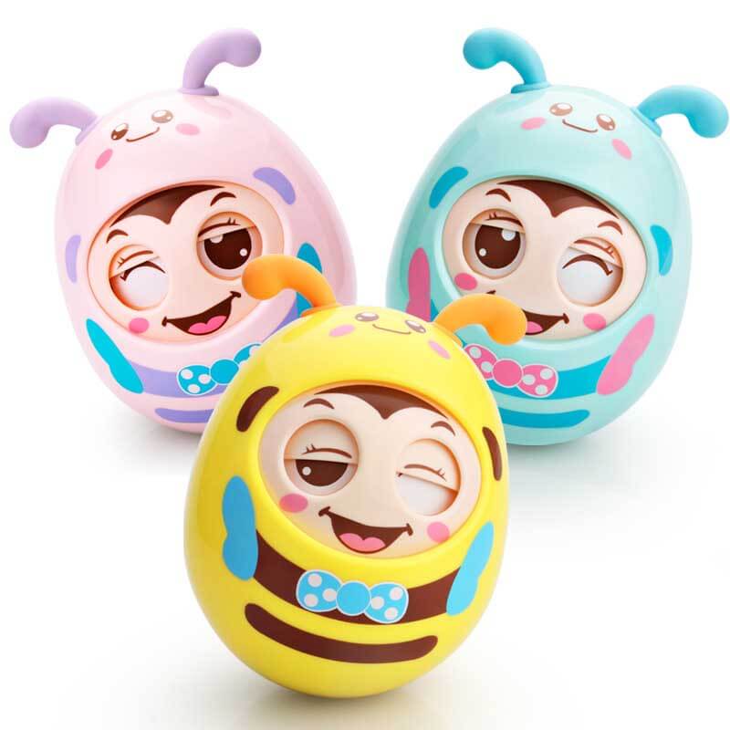 Fidtoy Hochet-abeille Roly-Poly | Jouet pour le développement sensoriel et moteur de bébé 6 mois et plus