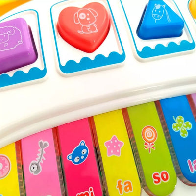 Fidtoy Musical Piano Keyboard Toy with Lights and Animal Sounds