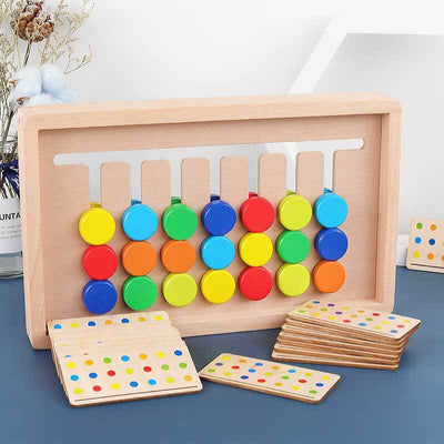Fidtoy Wooden Logic Puzzle Game Brain Teaser Toy for Kids