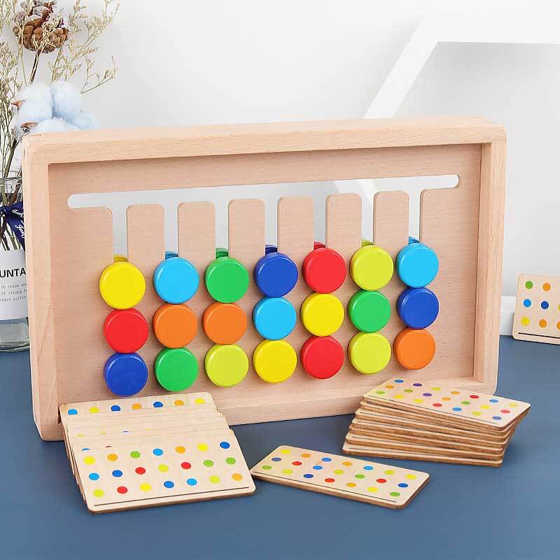 Fidtoy Wooden Logic Puzzle Game Brain Teaser Toy for Kids